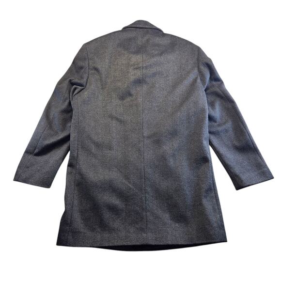 LAUREN by Ralph Lauren Vtg Grey Men’s Long Trench Wool Blend Overcoat Size‎ 42L - Picture 4 of 16